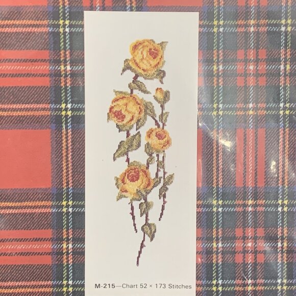 Vintage Jean McIntosh Cross Stitch Charts Pansy Rose Yellow Roses 103 104 215 - Picture 7 of 13